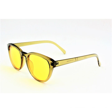 Lunettes de soleil brillantes transparentes en jaune à la mode Vintage Vintage - 16308